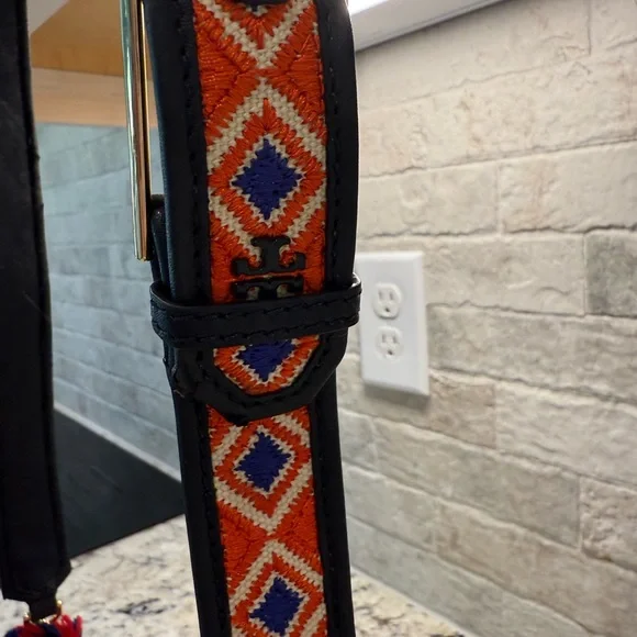 Tory Burch GUC Multicolor Embroidered & Leather Crossbody - Picture 15 of 16